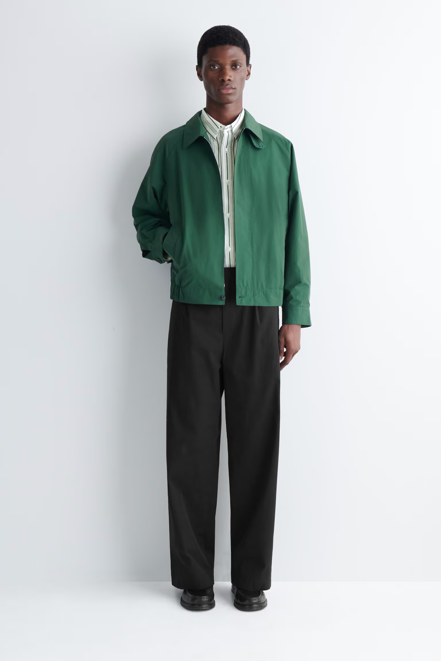 COS cotton-nylon Harrington jacket